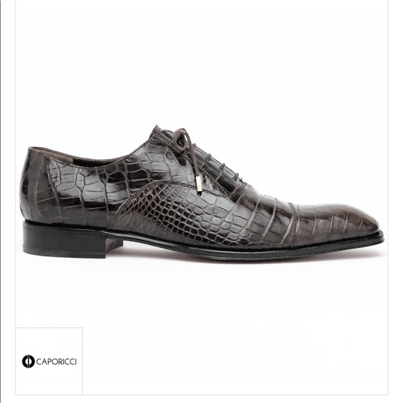 Caporicci 1114 Grey Genuine Alligator Shoes - Picture 1 of 3